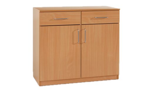 TV-Schrank Adrano 100 cm breit mit 2 Türen und 2 Schubkästen im Dekor Buche Natur