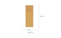 Garderobe von Burmeier: Wandpaneel in Buche mit drei...
