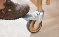 Rolle eines Dali-Pflegebetts mit Feststeller, per Fuß zu bedienen