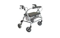 Schwergewichts-Rollator R225 in Silber mit Sitz,...