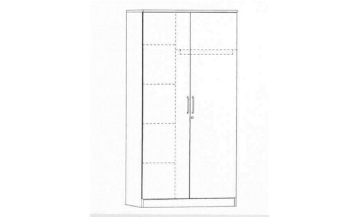 Kleider- und Wäscheschrank für 1 Person