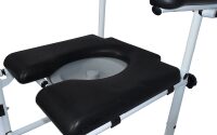 Duschtoilettenrollstuhl DTR 5 in Weiß mit schwarzem...